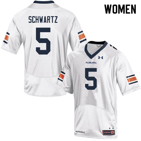 Women #5 Anthony Schwartz Auburn Tigers College Football Jerseys Sale-White